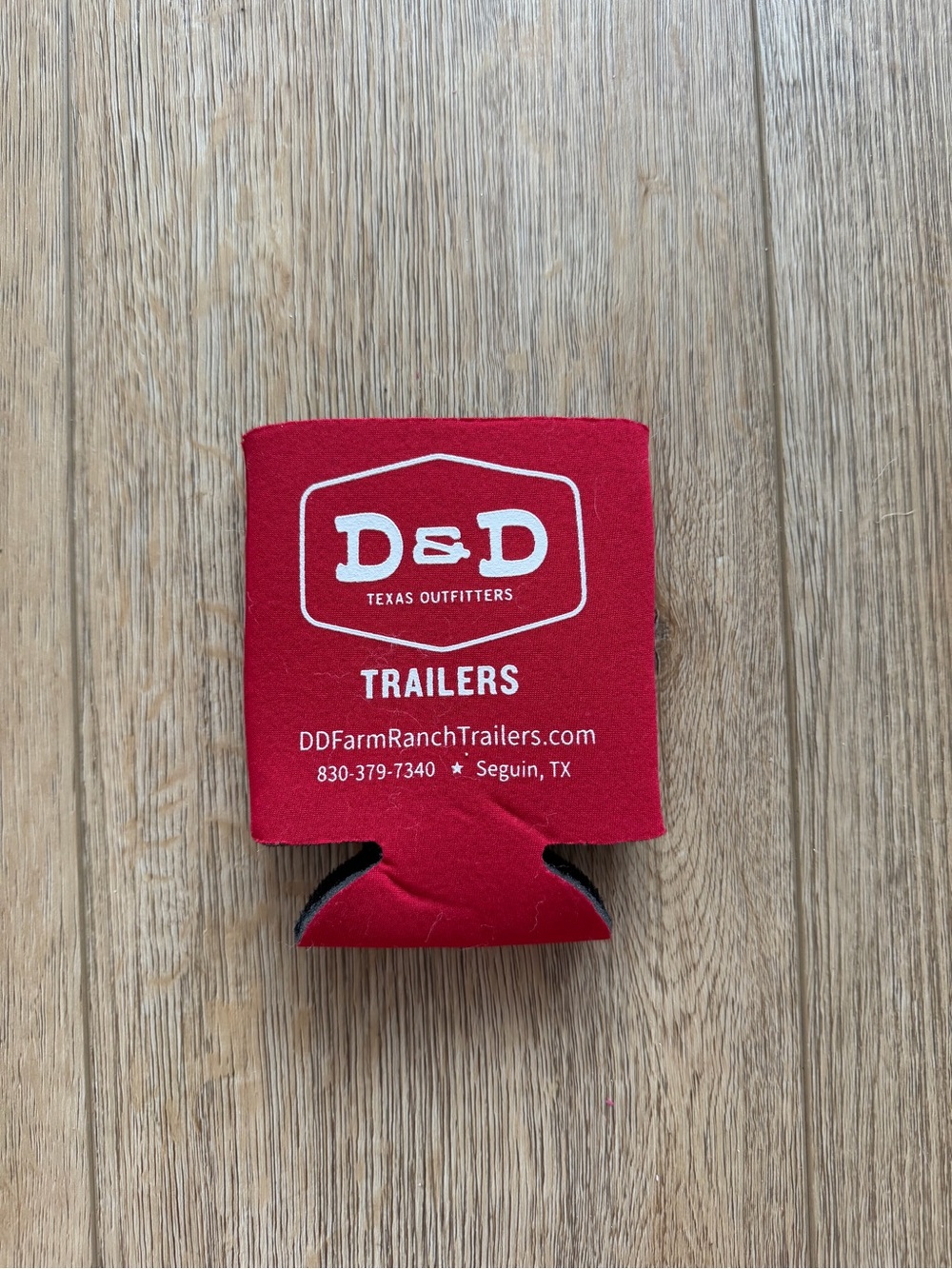 D&D Texas Outfitters Red Can Cooler Koozie